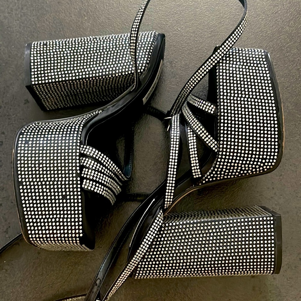 Steve Madden Rhinestone Bling Heel Sandals